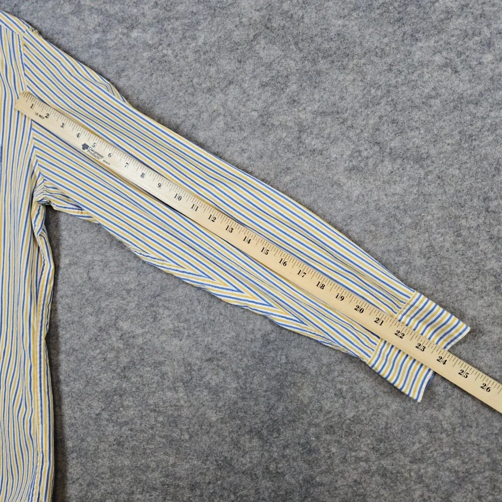 J‎ Crew Men's Multicolor Striped Button Down Size M Secret Wash Shirting Classic